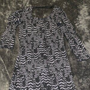 Nollie Black Patterned Bodycon Dress